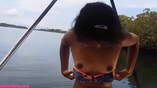 little thai teenagers heather deep deep-throats monster jizz flow on boat