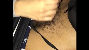 A Latin American woman gives a deep blowjob to a big black mamba dick